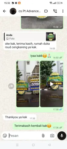 Testimonial Papan Bunga Pernikahan cangkuang kulon